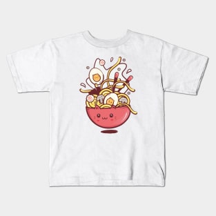 Kawaii ramen cat Kids T-Shirt